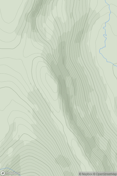 Thumbnail image for Carn Dearg [Glen Albyn and the Monadh Liath] [NH635023] showing contour plot for surrounding peak